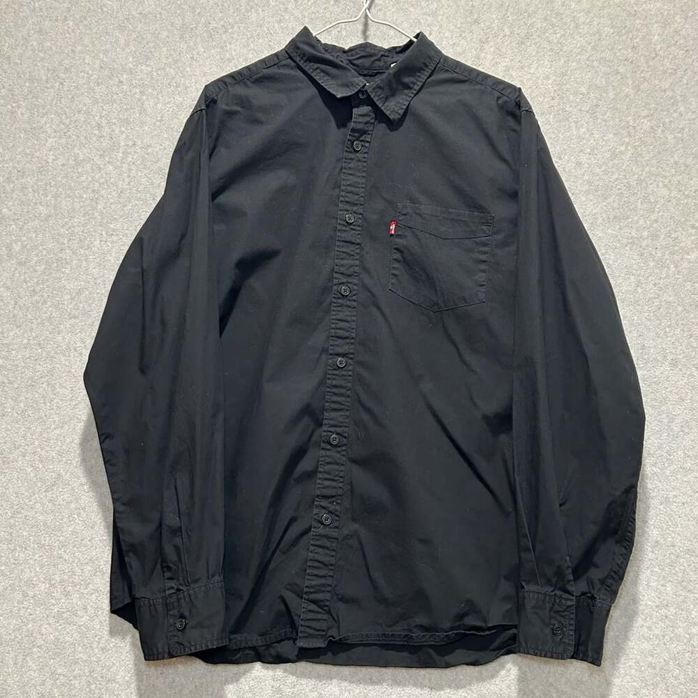 Levi's Men’s Jet Black Sunset One Pocket Standard Poplin Shirt Size XL